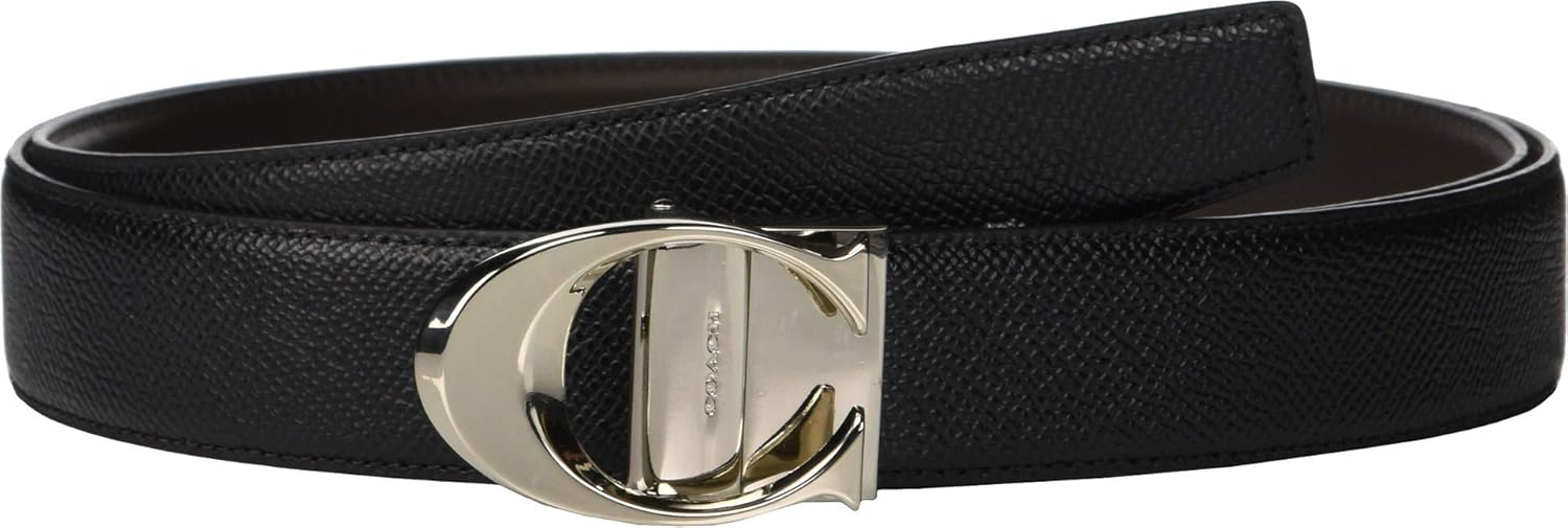Buy COACH Boxed Sculpted C Cut to Size/Reversible Belt Black 42 at