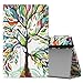 MoKo Case for Fire HD 10 Tablet (7th and 9th Generation, 2017 and 2019 Release) 10” - Slim Folding Stand Cover with Auto Wake/Sleep for 10.1 Inch Tablet, Lucky Tree