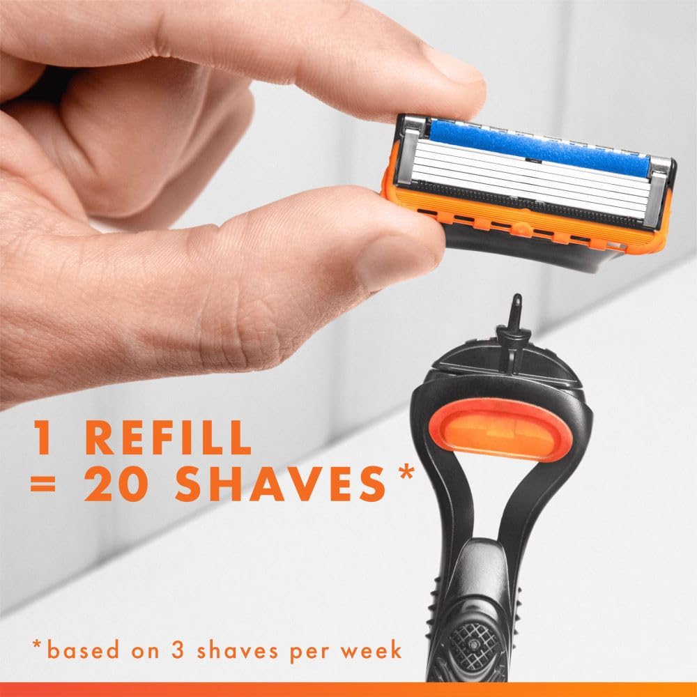 Gillette Fusion5 Razor for Men, 1 Gillette Razor, 10 Blade Refills