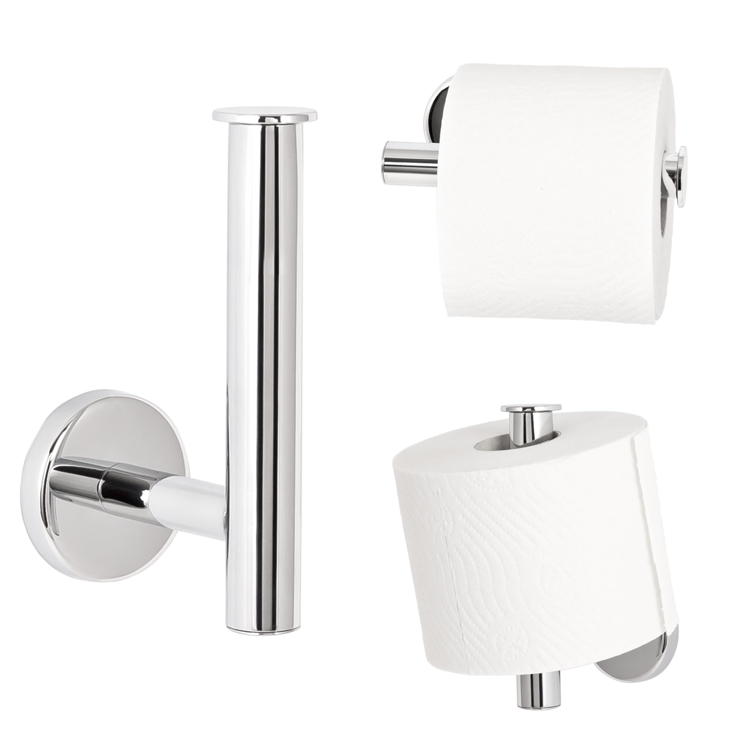 bremermann LUCENTE Bathroom Range - Toilet Roll Holder 2 in 1, chrome-plated stainless steel
