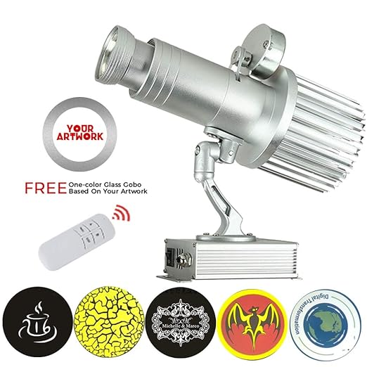 AHWZ 50W LED GOBO Logo Proyector Luz con Control Remoto para ...