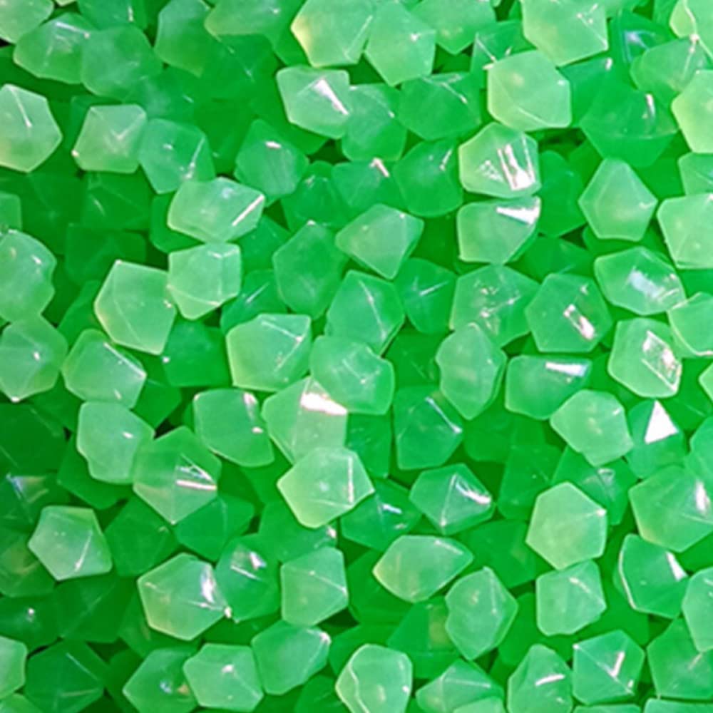 MOCNT 300Pcs Light Green Glow in the Dark Pebbles Rock Luminous Cobblestones Glowing Pebbles Stones Garden Yard Decor Home Walkway Aquarium Fish Tank Decoration 14x11mm