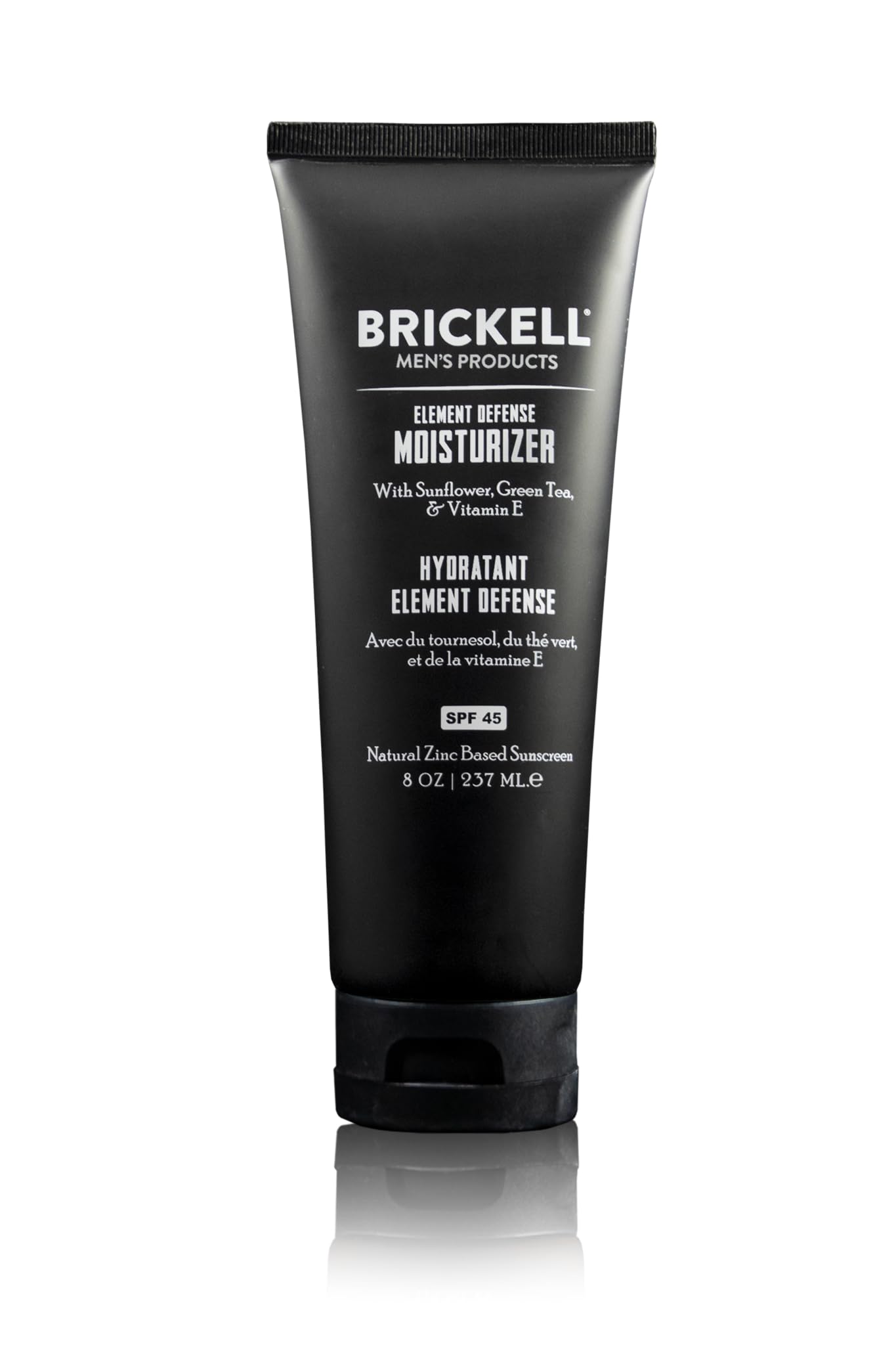 Brickell Mens's Element Defense Moisturizer with SPF45 for Men, Natural & Organic, Zinc SPF45 Sunscreen, Hydrates and Protects Skin Against UVA/UVB Rays, 236 ml, Unscented