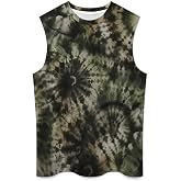 CZLBTFTP Mens Tie Dye Tank Tops Summer Sleeveless Beach Shirt Workout Muscle Tank