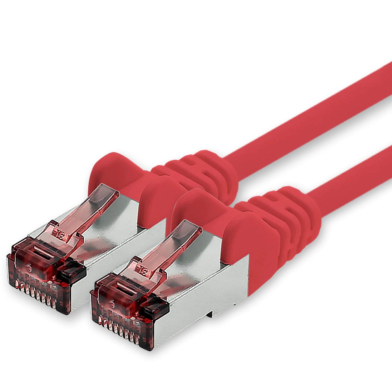 freiwerk Network cable Cat.6 10m red - 1 x Ethernet cable Lankabel Cat6 Lan network cable Sftp Pimf patch cable 1000 Mbit s