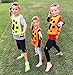 Best Dodgeball Game Set for Kids with 2 Velcro Vests and 4 Dodge Balls, Great Indoor and Outside Dodge Tag Kit, Free Ebook with Fun Activities for Children to Play