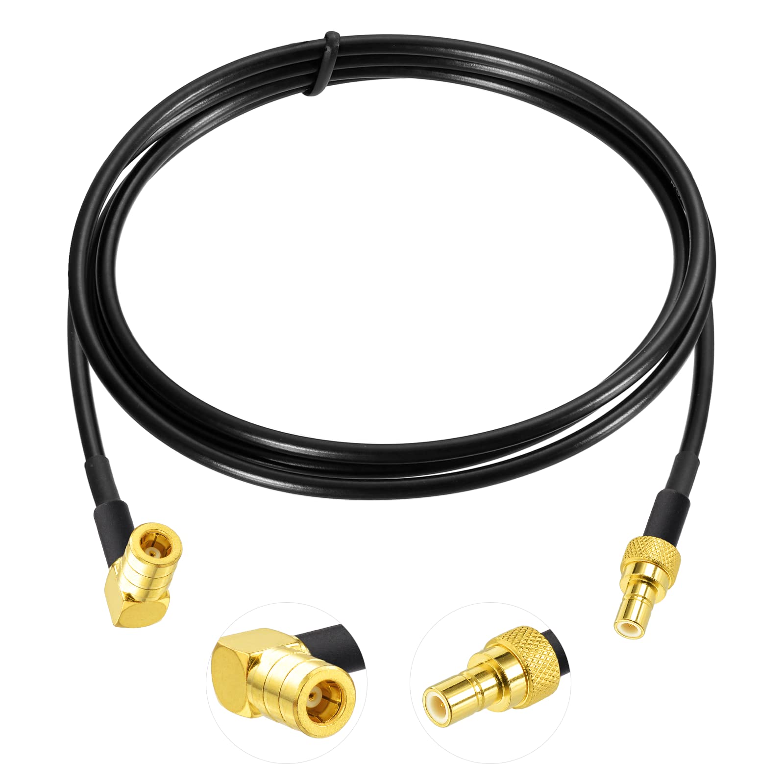 Eightwood SMB Extension Cable DAB Aerial Cable SMB Female to Male Right Angle Pigtail Cable RG174（ 100cm）DAB Antenna Cable for DAB Car Radio Blaupunkt Pioneer Clarion Kenwood Alpine JVC