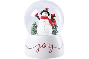 DREAM GARDEN Christmas Snow Globes for Kids, Musical Snow Globe Music Box Glass Snowglobes Snowman with Christmas Tree and Cardinal Christmas Birthday Gift for Girls Kids Daughters