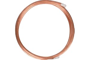 XSKLBZA Copper Tubing 1/4" OD x 3/16" ID x 5 Ft - 1/32" Wall Thickness, 99.9% C12200 Refrigeration ACR Seamless Round TP2 Pure Soft Coil Copper Tubing for HVAC System Refrigerator Industry DIY