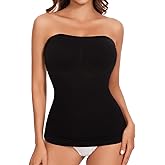 Ellareese Strapless Shapewear Tank Tops for Women Cami Shaper Tummy Control Slimming Camisoles Compression