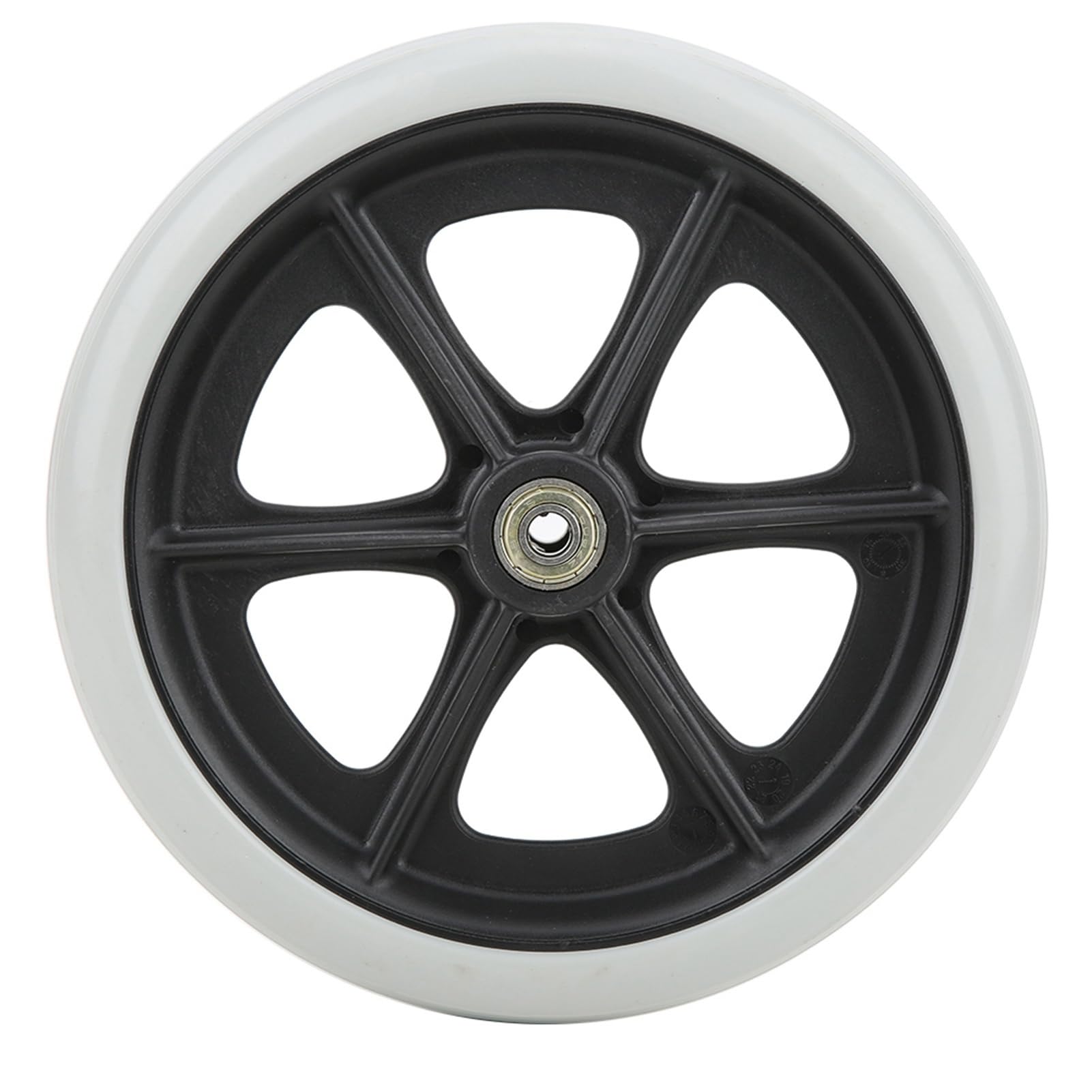 1Pc 8 Inch Wheelchair Front Wheel Anti-Slip Rubber Single Wheel Replacement Bearing Inner Diameter Travel Wheelchair Wheel Bearing Wheelchair Wheels Replacement 8mm / 0.3in