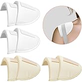 Zaruatu 4 Pairs Set-in Shoulder Pads 1.5cm Thickening Foam Shoulder Pads for Womens Clothing Sewing Supplies Breathable Sponge Pads for Sloping High Low Shoulders Blazer Suit (White & Skin)