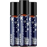Sleep Essential Oil Roll On - Aromatherapy Essential Oil Roller for Restful Sleep and Relaxation with Pure Lavender & Roman Chamomile - Calming Pre-Diluted Blend for Nighttime Aromatherapy (3-Pack)