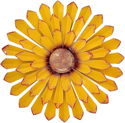 Metal Wall Decor12" Metal Flower Decorative Wall Art