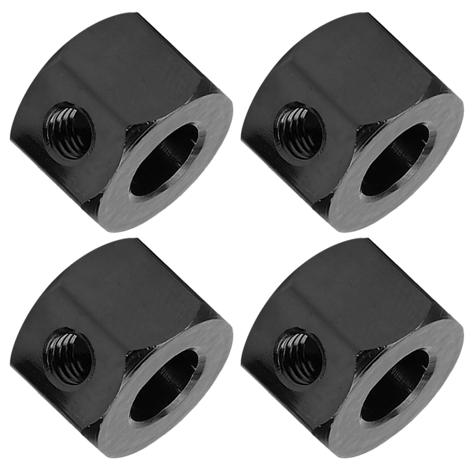 RC Extension Adapter, 5mm to 12mm Aluminum Alloy Extension Adapter Hub Combiner Coupler Compatible with WPL D12 RC Truck(Black)