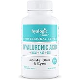 Hyalogic Hyaluronic Acid Delayed Release Capsules | Combo Formula w/Glucosamine MSM | Support Healthy Joints, Eyes and Skin and Overall Body | Promote Healthy Skin | 120 mg | Non-GMO (30 Count)