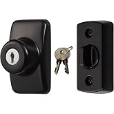 Ideal Security GL Keyed Deadbolt for Screen and Storm Doors, Black