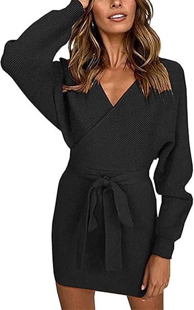 black sweater dress amazon
