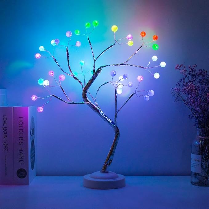 esLife 20 Inch RGB Bonsai Tree Lamp, DIY Standing Lamp with