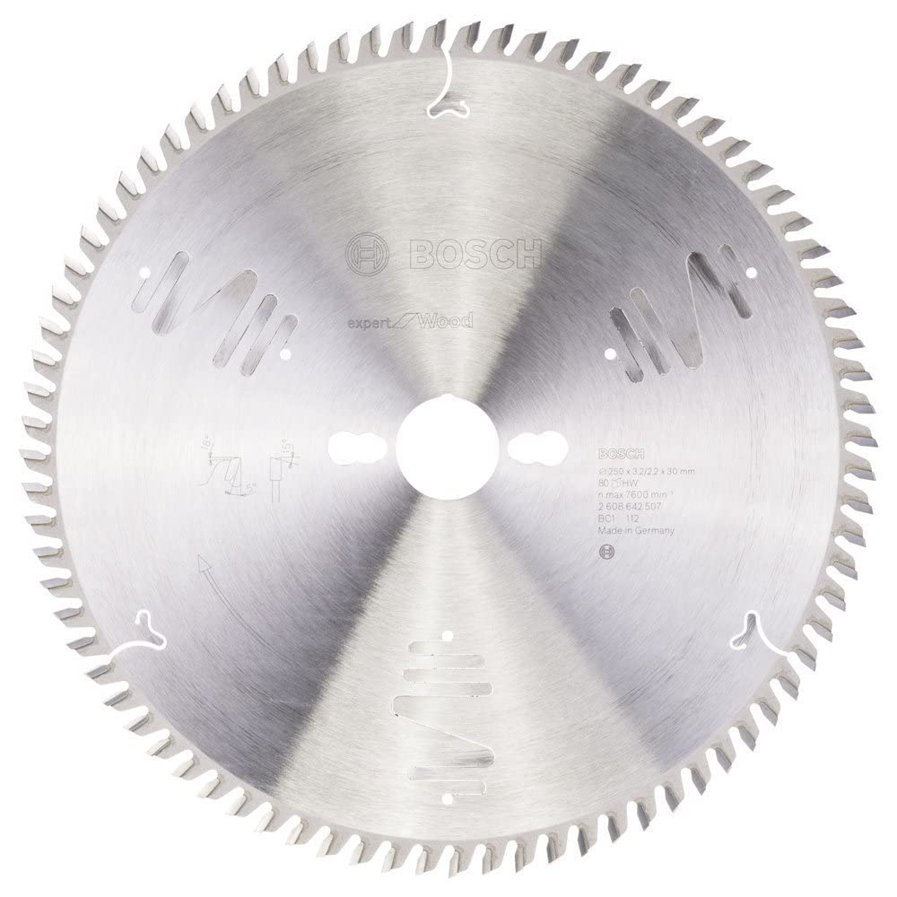 Bosch Professional Bosch Accessories 2608642507 Lame De Scie Circulaire Expert For Wood 250 X 30 X 3,2 Mm 80