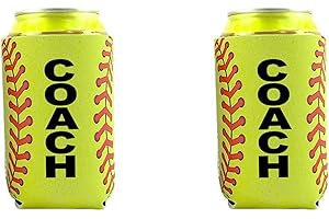 DAISY LANE Softball Coach Gift for Men Women Idea from Team Beer Can Cooler Holder Sleeve (Two Pieces)