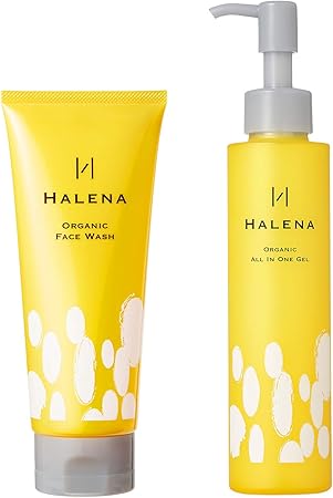 Amazon ハレナ オーガニック オールインワンジェル 洗顔料 フェイスウォッシュ スキンケアセット 毛穴 酵素 クレイ ヒト型セラミド 浸透型ヒアルロン酸 無添加 メンズ 使用可 男女兼用 Halena オールインワン 通販