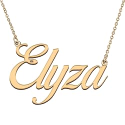 HUAN XUN Customized Custom Simple Any Name Necklace