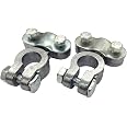 Ampper Lead Alloy Battery Terminals – Military Spec Top Post Connectors For Car, Boat, RV