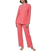 PajamaGram Pajama Set For Women - Pajamas Women Jersey Boyfriend, 100% Cotton