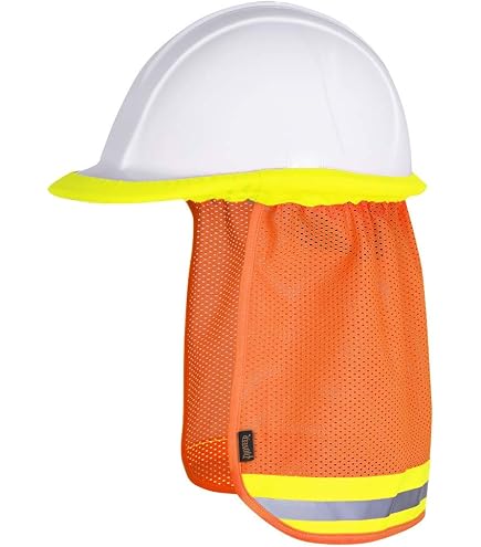 thumbnail image 2 of EvridWear Hard Hat Sun Shade - Orange - Neck Protection For Construction Work 2 of 6