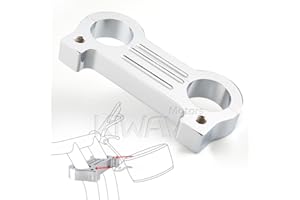 KiWAV Speedometer Gauge Riser Mount Adapter Billet Aluminum Polished Chrome Compatible for Harley FXD XL T-Bar 1-1/4 Inch