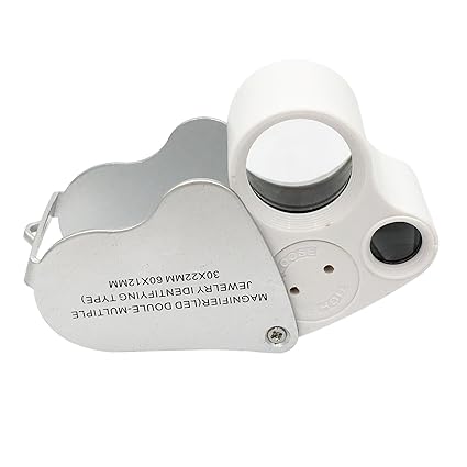 Schmucklupe 30 x 60 x, Juwelierlupe, mit LED-Licht