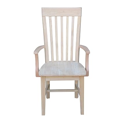 International Concepts C 465a Tall Mission Chair With Arms Unfinished