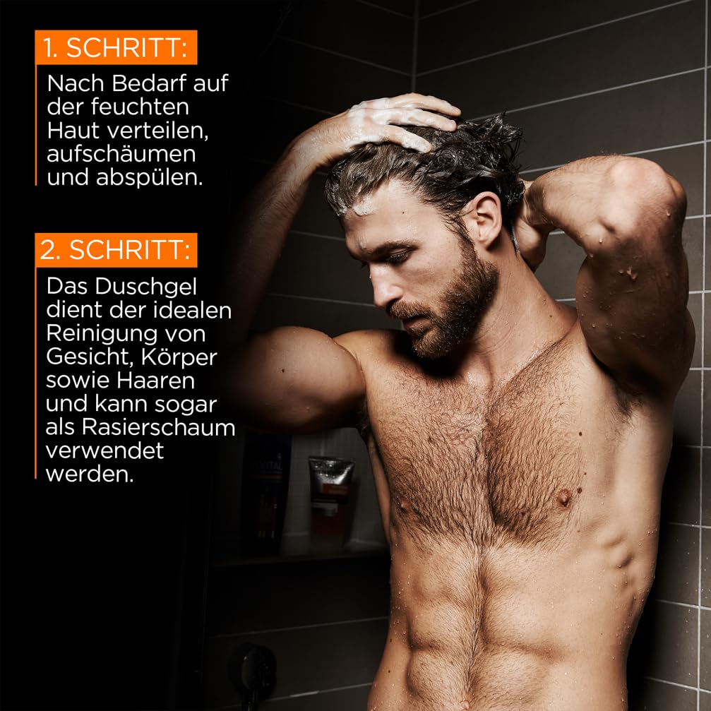 L'Oréal Men Expert XXXL Duschgel und Shampoo für Männer, Duschbad zur Reinigung von Körper, Haar und Gesicht, Herren Körperpflege für langanhaltende Frische mit Taurin, Hydra Energy, 1 x 1000 ml 5