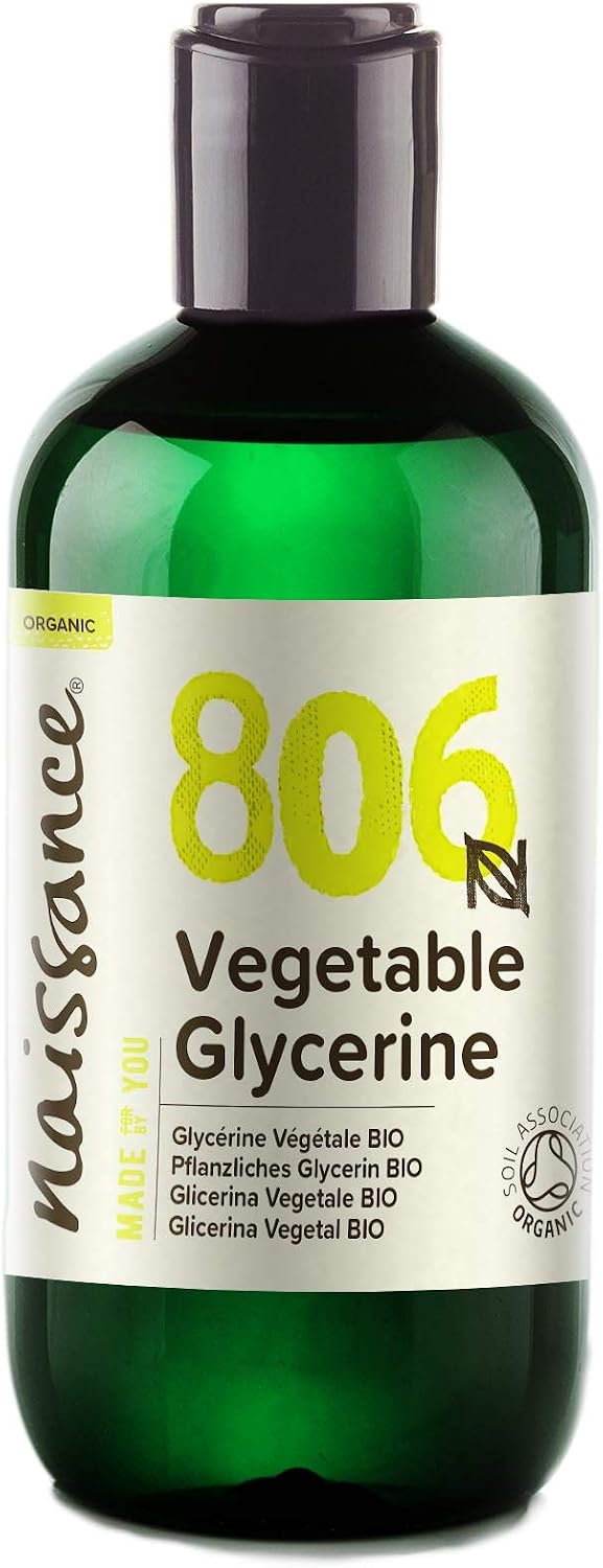 Naissance Organic Vegetable Glycerine (No. 806), 225ml, Pure, Natural, Premium EP/BP/USP Pharmaceutical Grade