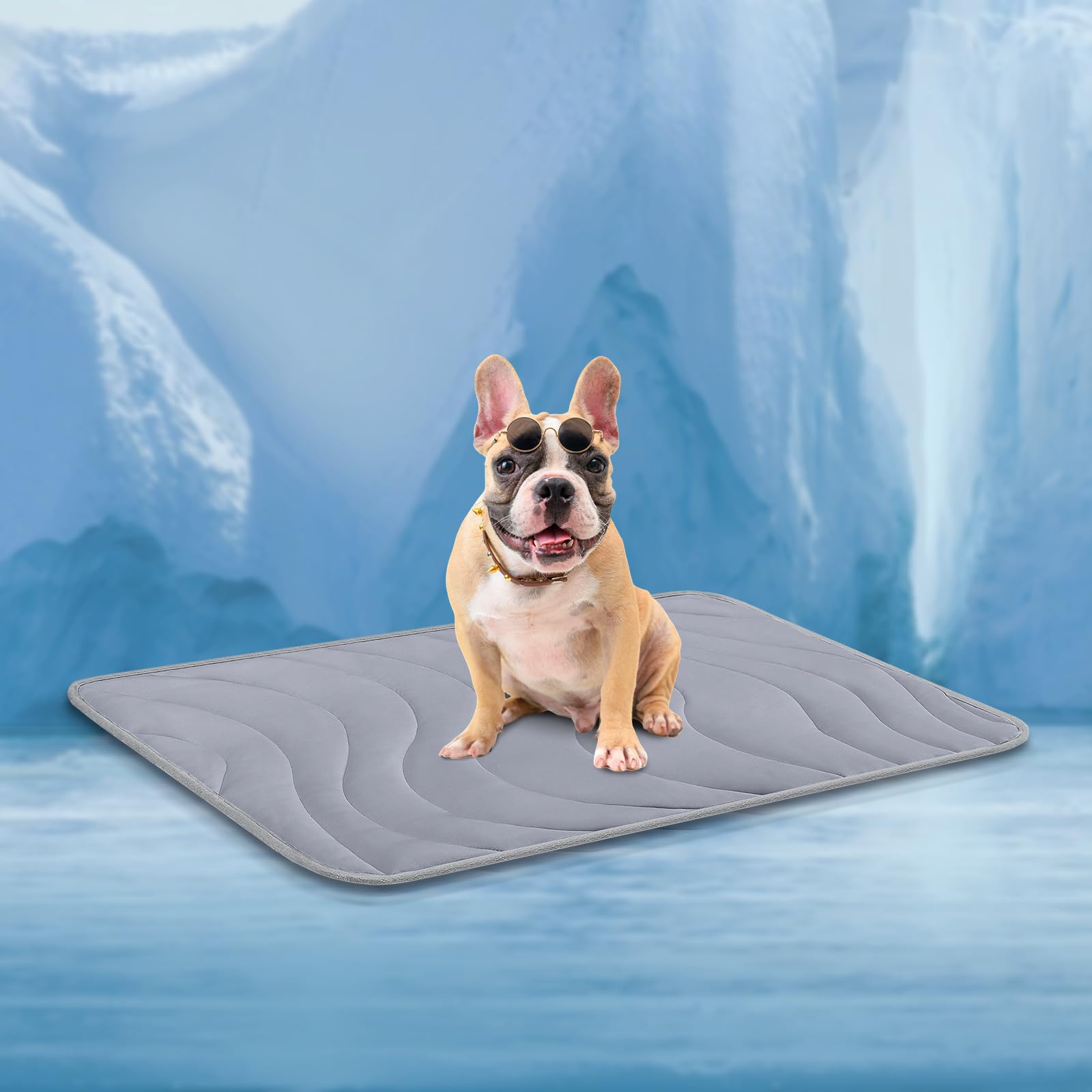 Photo 1 of Cozyide Dog Cooling Mat, Medium Cooling Mat for Dogs, Reversible Pad for Pet, 36" L x 23" W, Dark Grey