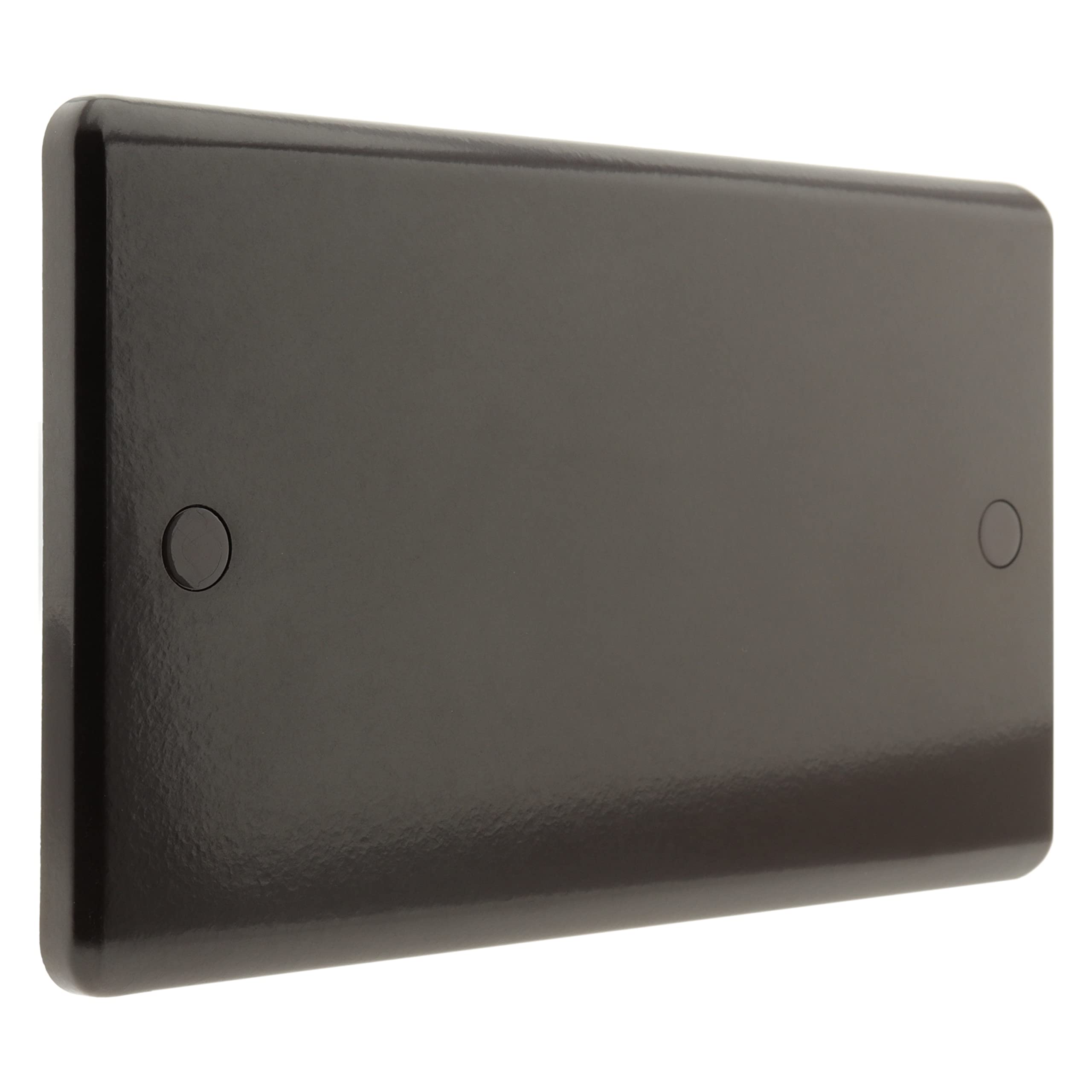 Art Deco Emporium Double Wall Plate in Vintage Period Style Bakelite Dark Brown Part of The New Exalt V2.0 Brand. Standard UK 2Gang Blanking Plate 2-Gang Blanking Panel