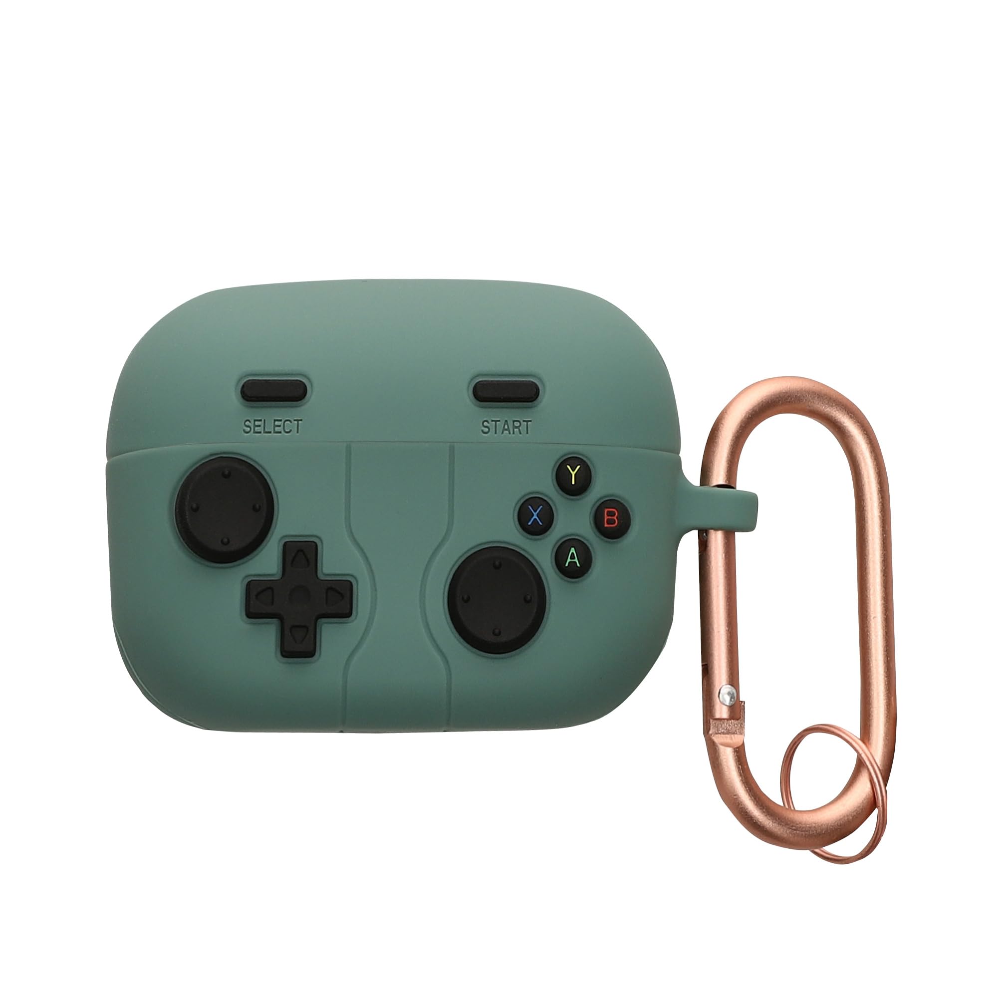 kwmobile Silicone Case Compatible with Sony LinkBuds S Case Cover - Game Controller Green/Black