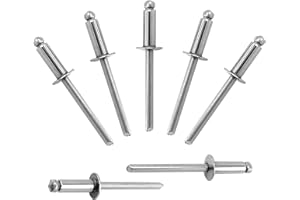 ALLCLEAN 100 Pcs 3/16"x1/2" Stainless Steel Blind Pro Rivets,4.8 x 12mm Pop Rivets,Stainless Steel Grip and Stainless Steel Mandrel