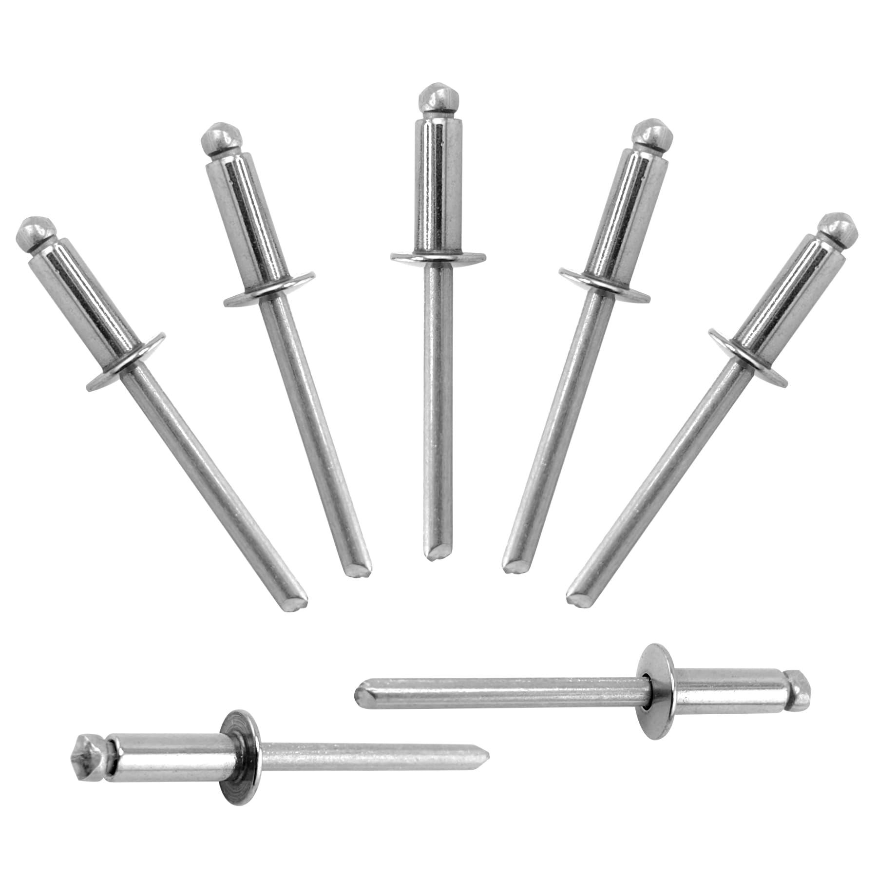 Photo 1 of ALLCLEAN 100 Pcs 3/16"x1/2" Stainless Steel Blind Pro Rivets,4.8 x 12mm Pop Rivets,Stainless Steel Grip and Stainless Steel Mandrel