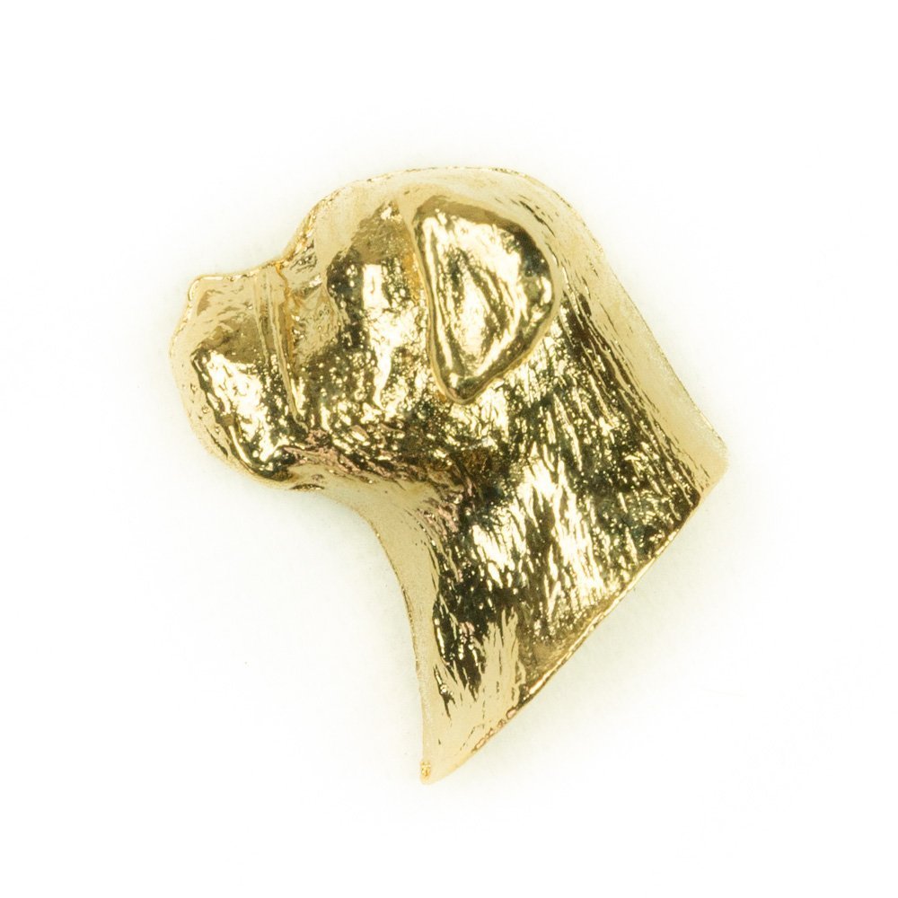 BULL MASTIFF Made in U.K Artistic Style Dog Clutch Lapel Pin Collection 22ct Gold Plated