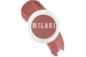 Milani Blush Makeup – Cheek Kiss Cream Blush for Cheeks, Buildable Cream-to-Gel Blusher & Lip Tint, Dewy Natural Color, Hydrating - Nude Kiss