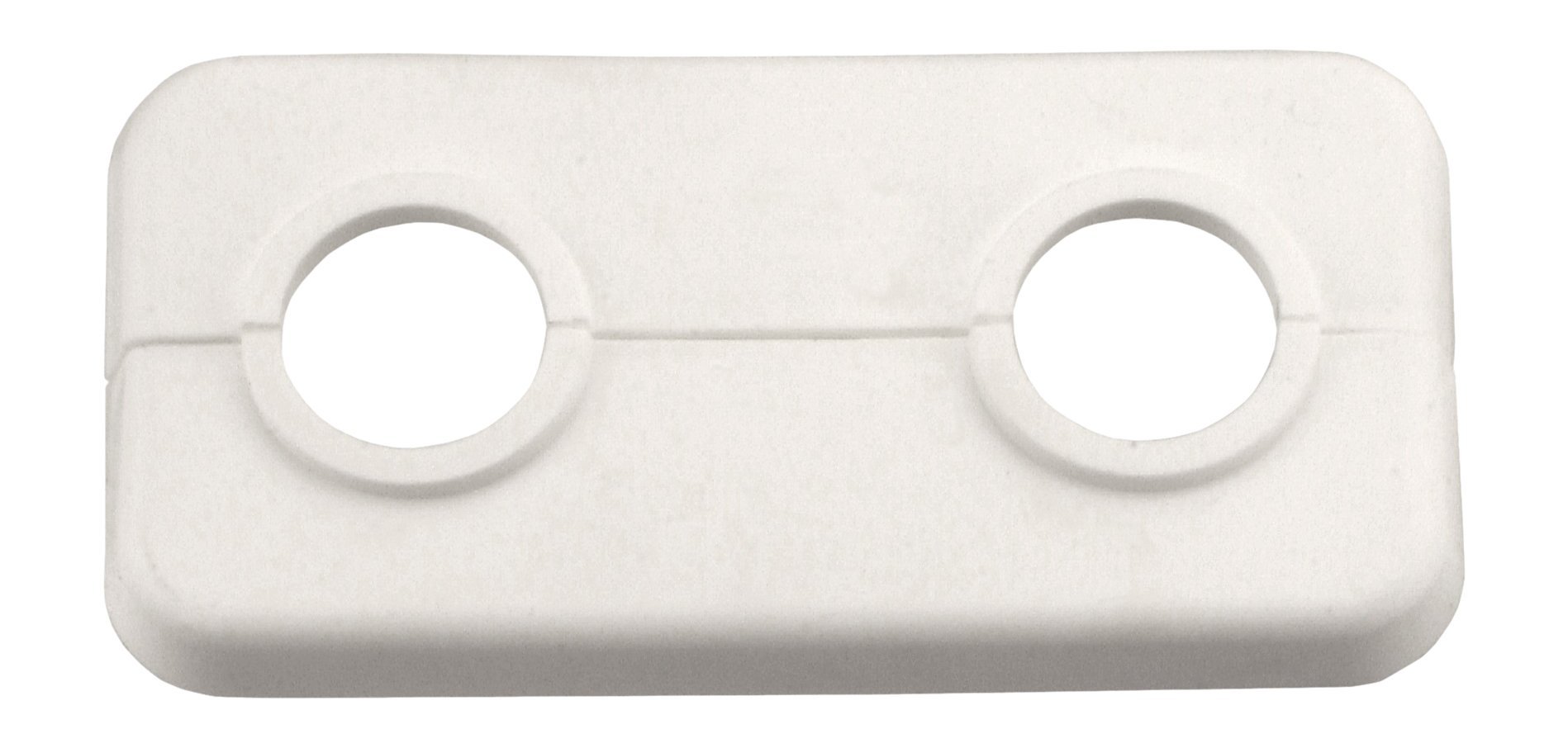 CORNAT T384001 Double Flap Rosette White Plastic 18 mm 2 pcs