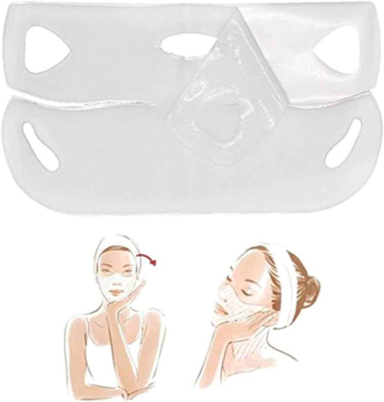 Miracle V-Shaped Face Care Slimming Mask Lifting Facial Shaping Natural Ingredients, Wrinkle Chin Neck Line Cheek Lift Up Slim Mask-Beauty (2PCS)