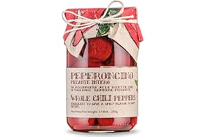 ARTIGIANI DEI SAPORI - Whole Calabrian Chili Peppers In Oil, 9.8 oz, Spicy Hot, Grown and Packed in Calabria Italy