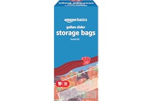 Amazon Basics Slider Gallon Food Storage Bags, BPA Free, 90 Count