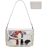 LONG VACATION Clear Bag for Stadium Events Shoulder Bag for Women, Clear Purse with Card Holder for Stadium Concert Travel