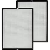 PUREBURG Replacement Filter Compatible with TaoTronics TT-AP007 Air Purifier,2-Pack H13 HEPA Activated Carbon 2-in-1 4-Stage Filtration Air Clean Dust VOCs