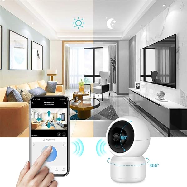 JUZEN Wireless Monitor Nachfhr Kamera 720P HD Smart Home Mini Kamera Weiss