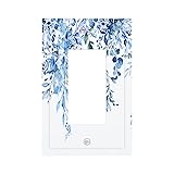 Blue Plants Floral Flower Leaf Vine 1 Gang